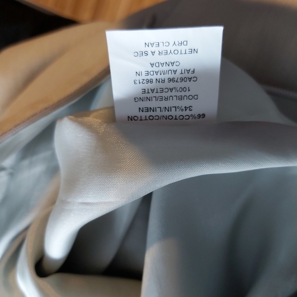 TRISTAN & Iseut linen suit midi pencil skirt fully lined Size 1 - Picture 7 of 7